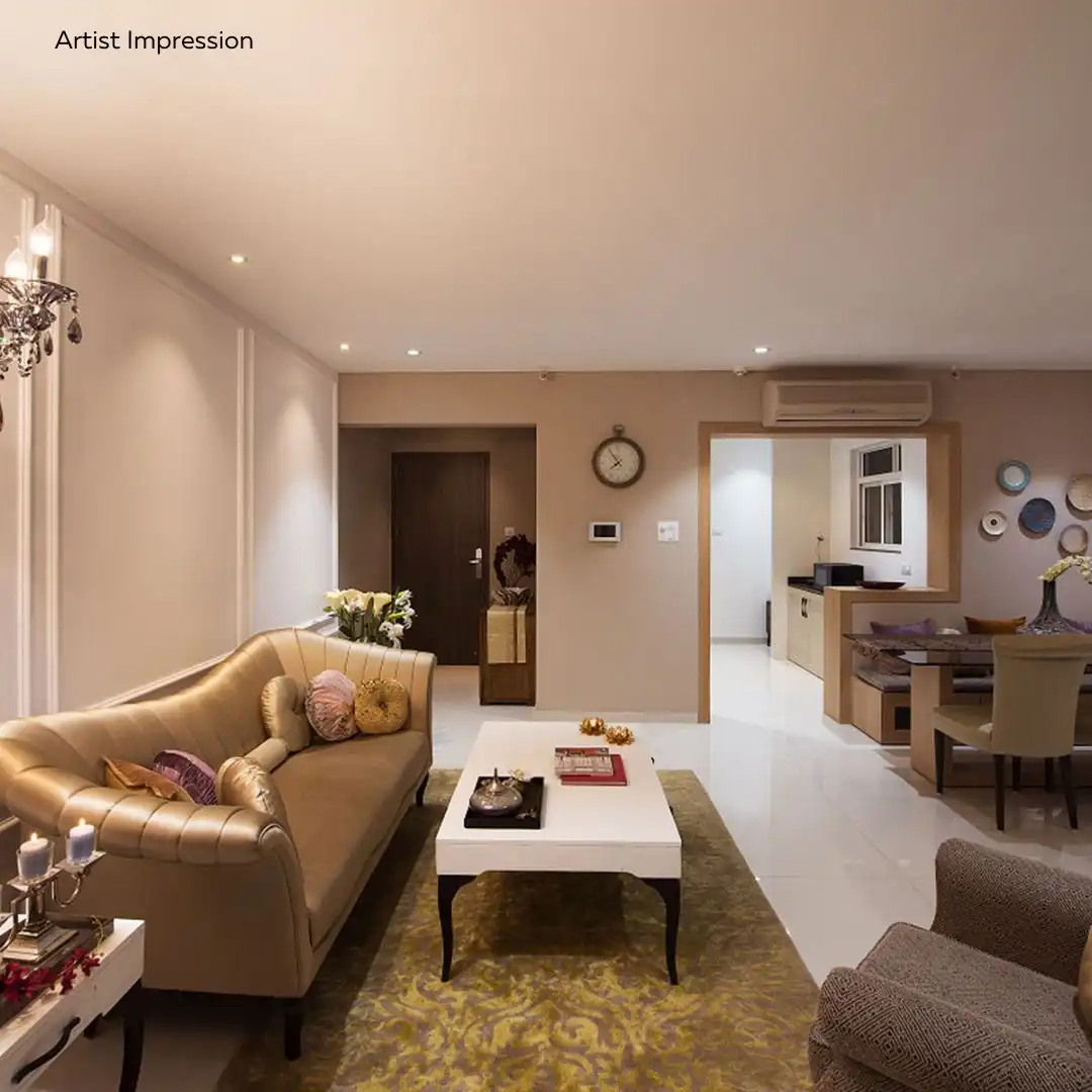 Modern living room with TV unit